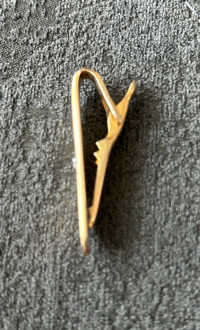 Rabbit Marka Vintage Altın Renkli Kravat İğnesi - Görsel 2