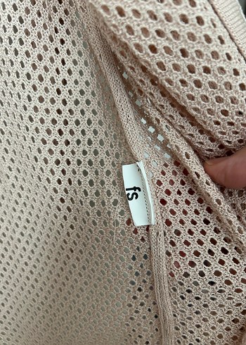 Faik Sönmez İşlemeli File Hırka - Görsel 3