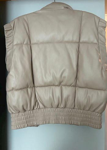 Guess Bej Deri Şişme Yelek - Görsel 2