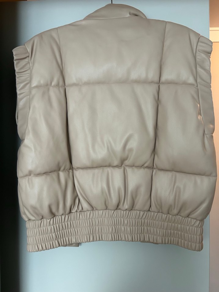 Guess Bej Deri Şişme Yelek - Görsel 2