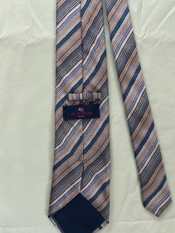 Etro Çizgili Kravat - Görsel 2