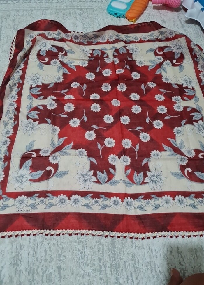 Yazma eşarp tülbent  - Görsel 2