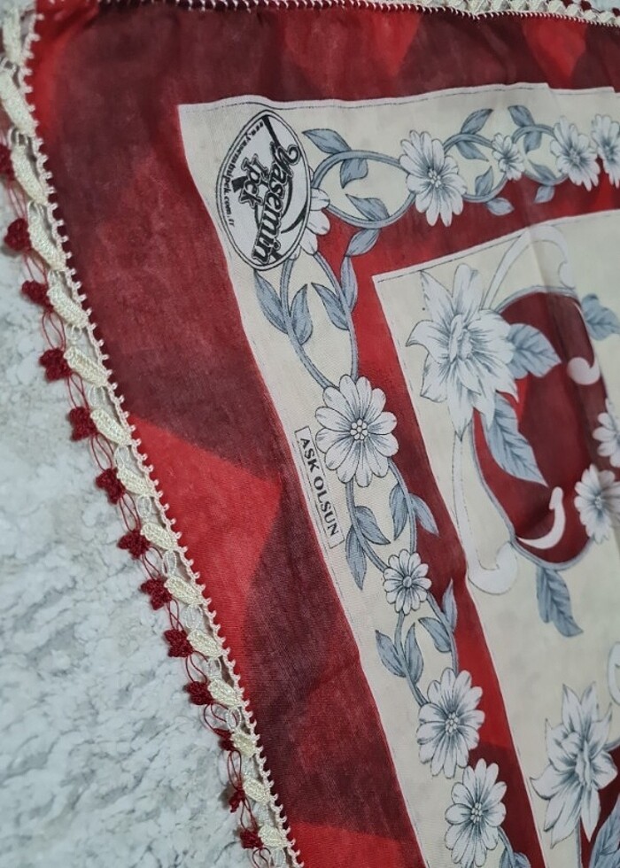 Yazma eşarp tülbent  - Görsel 4