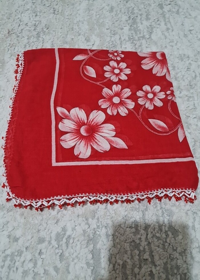 Yazma eşarp tülbent  - Görsel 2