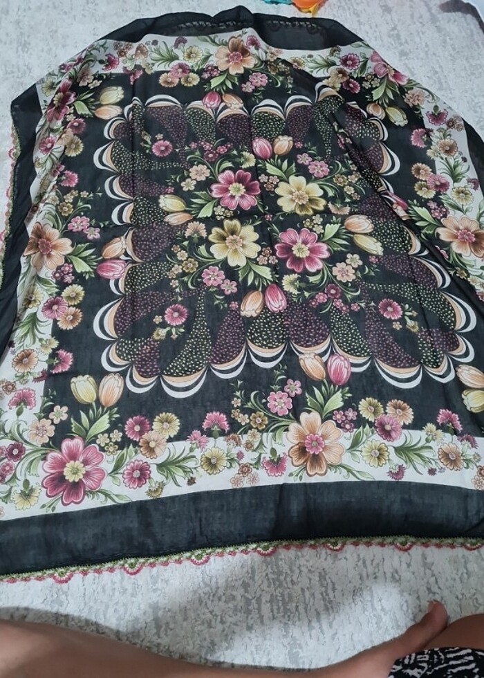 Yazma eşarp tülbent  - Görsel 2