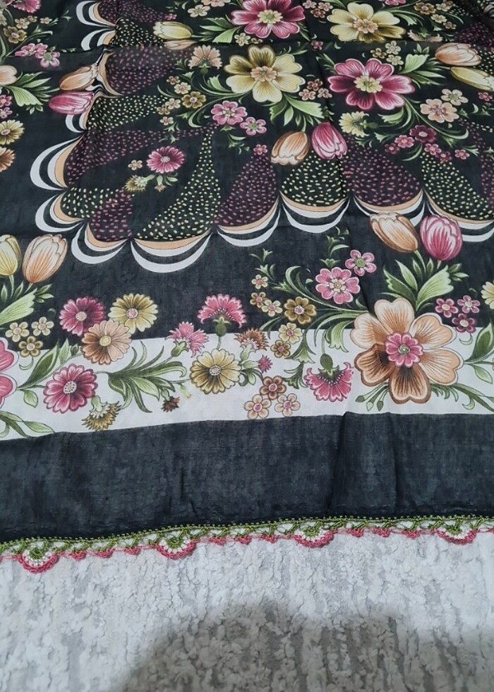 Yazma eşarp tülbent  - Görsel 3