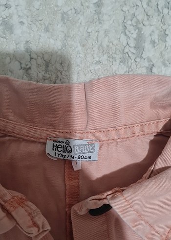 HelloBaby Düğmeli Pembe Bebek Kız Tulum