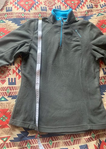 Decathlon Gri Fermuarlı unisex Polar Sweatshirt