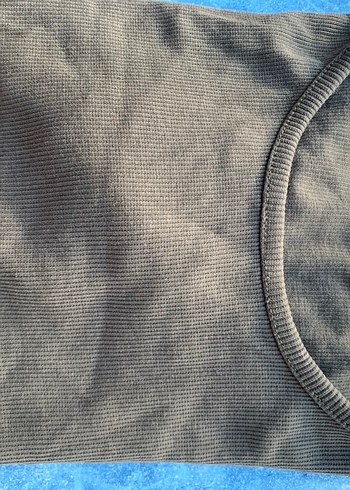 Kadın Haki Crop Top, Kısa Kollu, Dar Kesim - Görsel 4