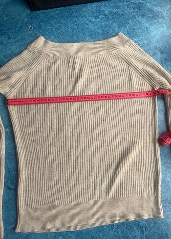 Bej Kadın İnce Triko Kazak - Görsel 3