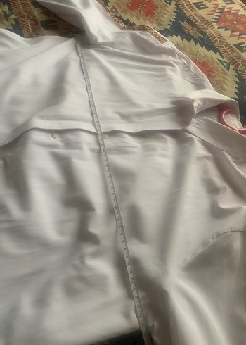 Kadın Beyaz Uzun Kollu Yılan Desenli Gömlek - Görsel 5