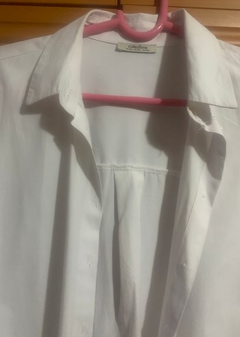 Kadın Beyaz Uzun Kollu Yılan Desenli Gömlek - Görsel 2