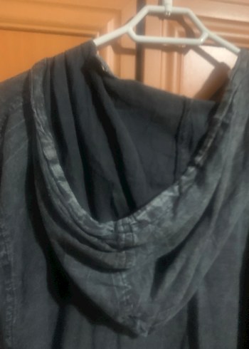 Kapüşonlu Uzun Kollu Kadın otantik gömlek - Görsel 4