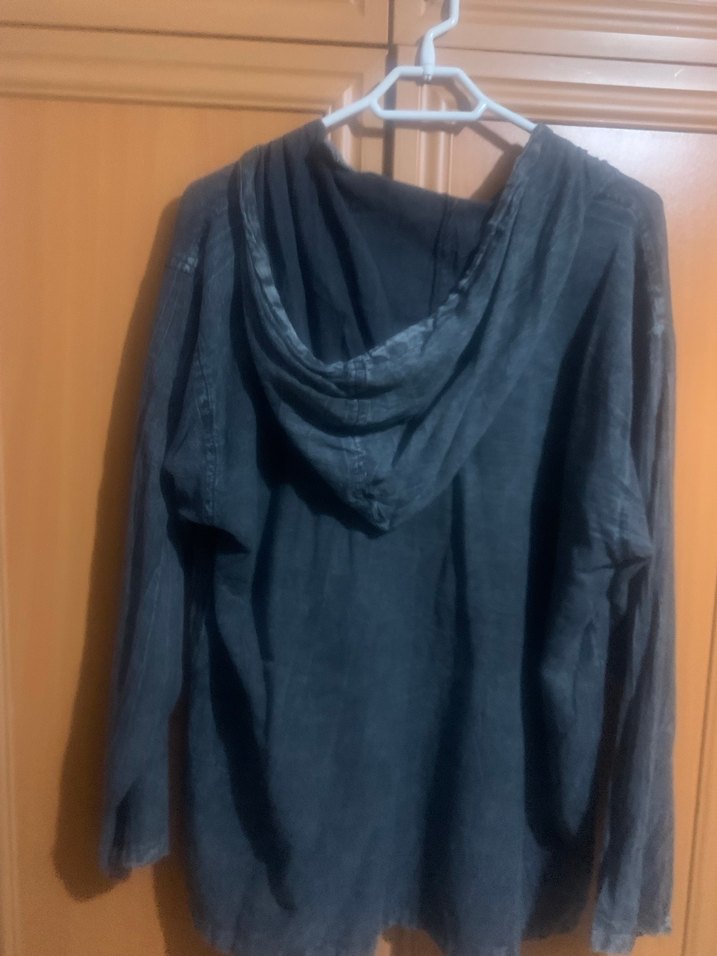 Kapüşonlu Uzun Kollu Kadın otantik gömlek - Görsel 3