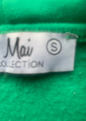 Kadın Yeşil Kapüşonlu Fermuarlı kısa hırka - Görsel 7