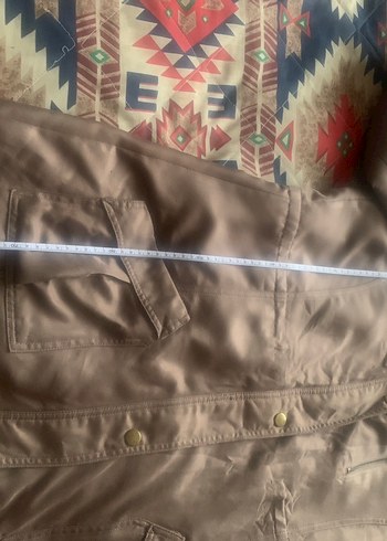 Düğmeli Kahverengi Midi Kadın Ceket - Görsel 5