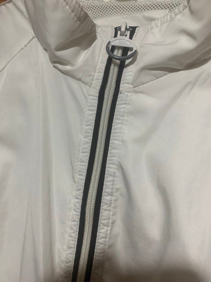 Bershka Beyaz Yüksek Yaka Kısa Kadın Ceket yağmurluk - Görsel 2