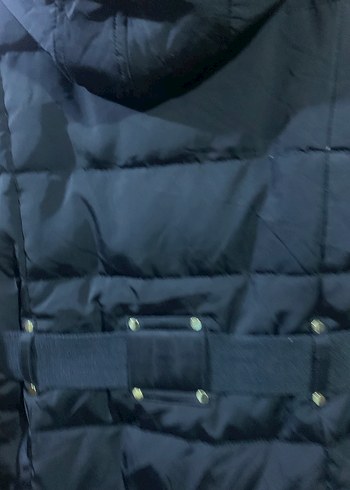 Mango Kadın Siyah Kemerli Midi Kışlık Mont - Görsel 8