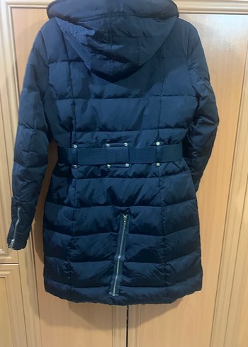 Mango Kadın Siyah Kemerli Midi Kışlık Mont - Görsel 6