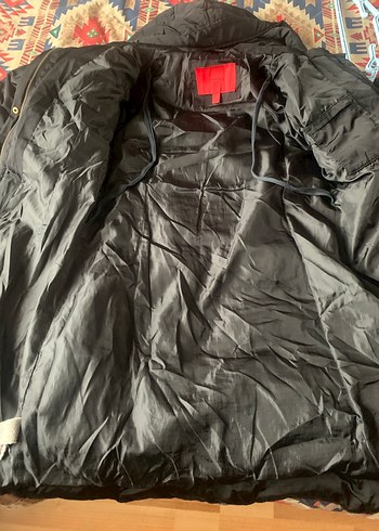 Mango Kadın Siyah Kemerli Midi Kışlık Mont - Görsel 12