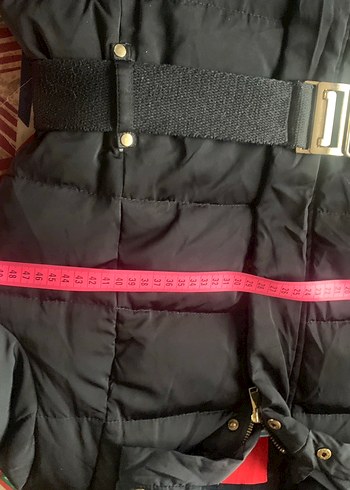 Mango Kadın Siyah Kemerli Midi Kışlık Mont - Görsel 10