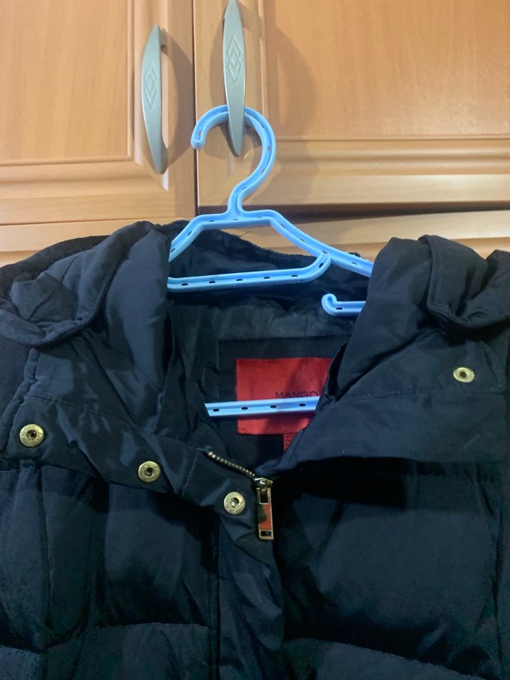 Mango Kadın Siyah Kemerli Midi Kışlık Mont - Görsel 5