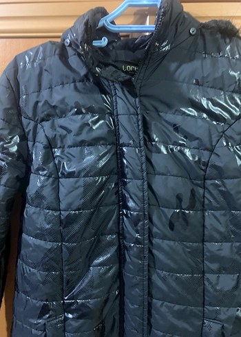 Siyah Uzun Kadın Kışlık Mont - Görsel 3