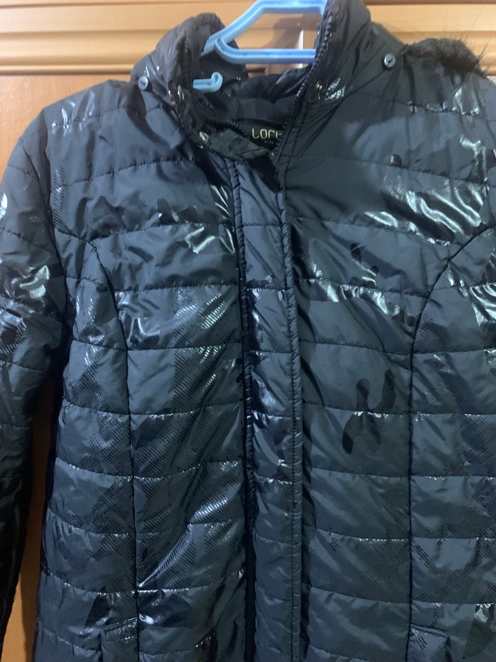 Siyah Uzun Kadın Kışlık Mont - Görsel 3