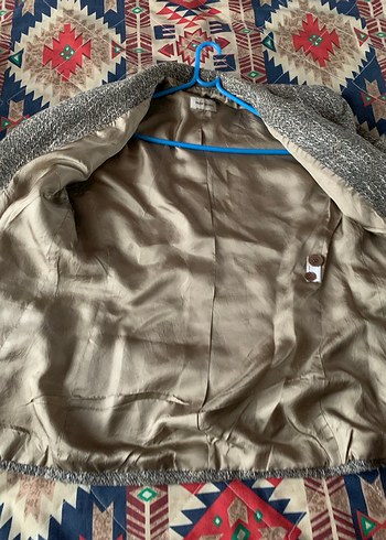 Park bravo Gri Kadın Düğmeli Blazer - Görsel 8