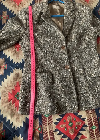 Park bravo Gri Kadın Düğmeli Blazer - Görsel 5