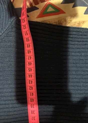 Collezion Mavi Fitilli Kadın Yün Kazak - Görsel 5