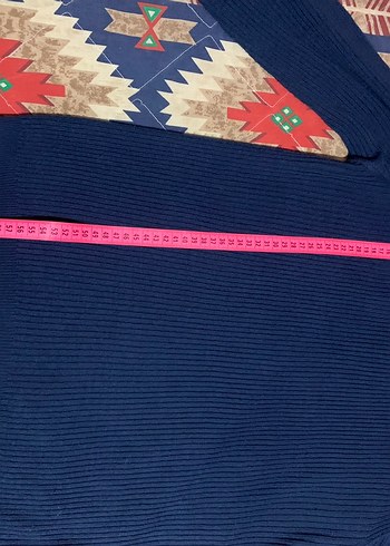 Collezion Mavi Fitilli Kadın Yün Kazak - Görsel 2