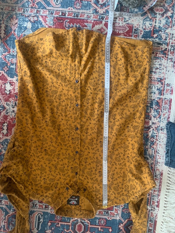Kahverengi Paisley Desenli Rahat Gömlek — görsel 5/6