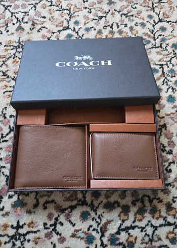 Coach Sifir Orijinal Coach Deri Cuzdan Seti