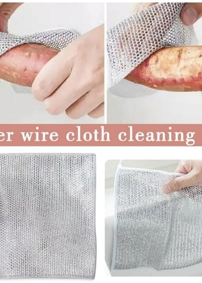 GÜMÜŞ TEL BULAŞIK BEZİ - Görsel 3