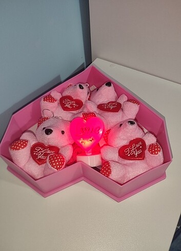 Kalp kutulu ayıcıklı hediyelik - Görsel 3