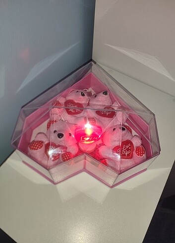 Kalp kutulu ayıcıklı hediyelik - Görsel 5