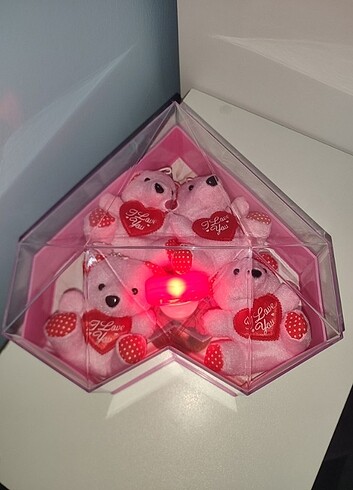 Kalp kutulu ayıcıklı hediyelik - Görsel 6