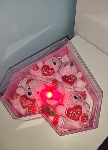 Kalp kutulu ayıcıklı hediyelik - Görsel 7