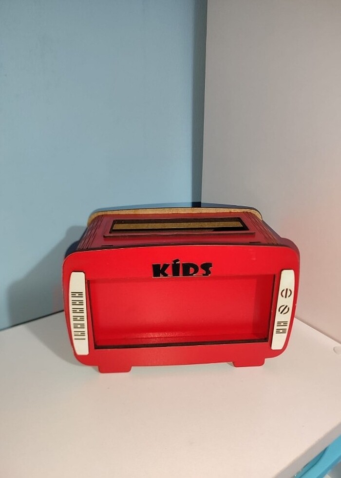 Mini tv telefon tutucu peçetelik - Görsel 3