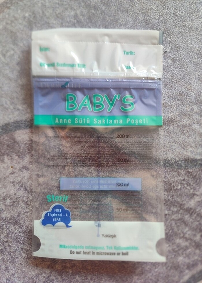 Anne sütü saklama torbası - Görsel 3