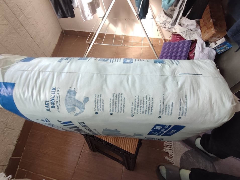 Mavi Boncuk Bel Bantlı Hasta Bezi Large 16'lı 2 adet koli bandı - Görsel 4