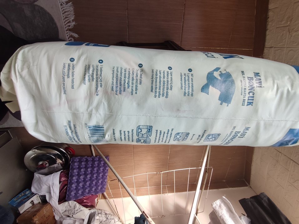 Mavi Boncuk Bel Bantlı Hasta Bezi Large 16'lı 2 adet koli bandı - Görsel 2