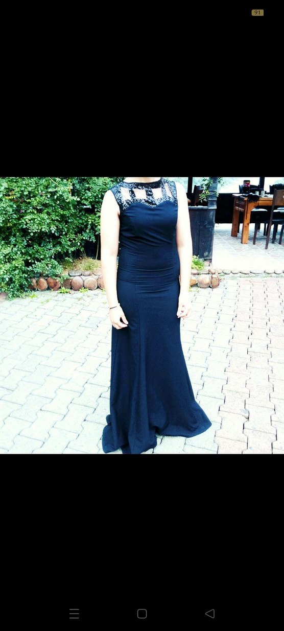 Siyah Uzun Sleevess Gotik Abiye Elbise - Görsel 2