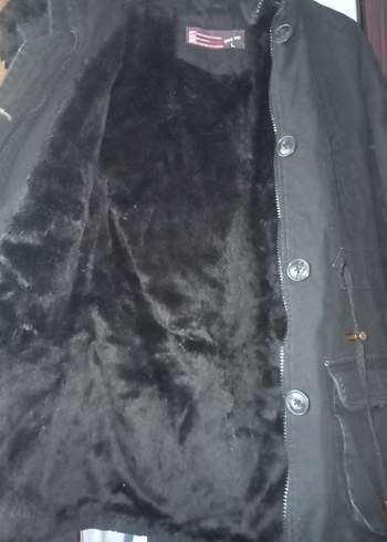 Kürklü Siyah Kadın Kışlık Mont - Görsel 2