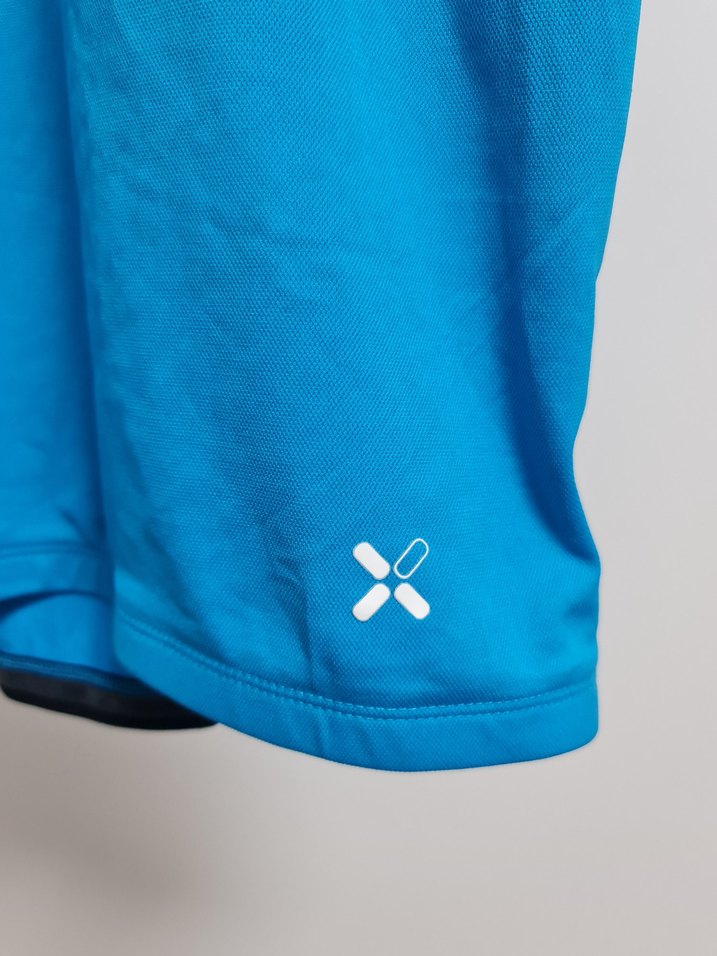 Erkek Mavi Yarım Fermuarlı Yüksek Yaka Tişört. Bisiklet Forması. - Görsel 2