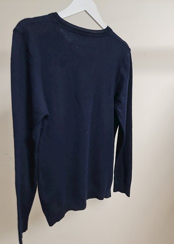 Vakko Erkek Lacivert V Yaka Örgü Yün Kazak L/XL - Görsel 5