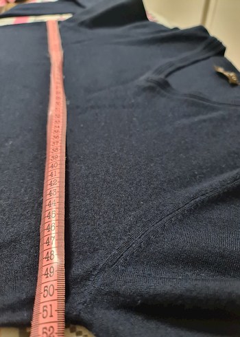 Vakko Erkek Lacivert V Yaka Örgü Yün Kazak L/XL - Görsel 8