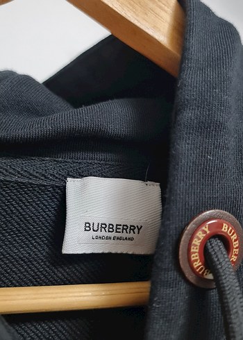 Burberry Nakışlı Siyah Kapüşonlu Erkek Sweatshirt - Görsel 3
