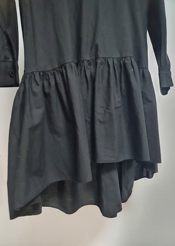 Siyah Uzun Kollu Midi Tunik - Görsel 2